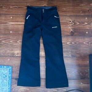 Spyder black kids snow pants size 10 - used last ski season. Great condition.